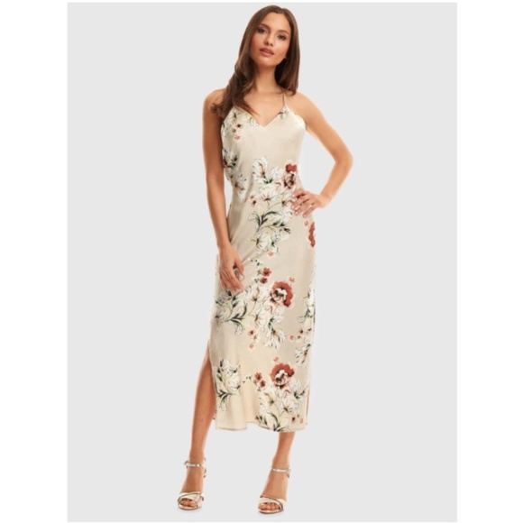 Criss Cross Back Satin Dress - Picture 2 of 5